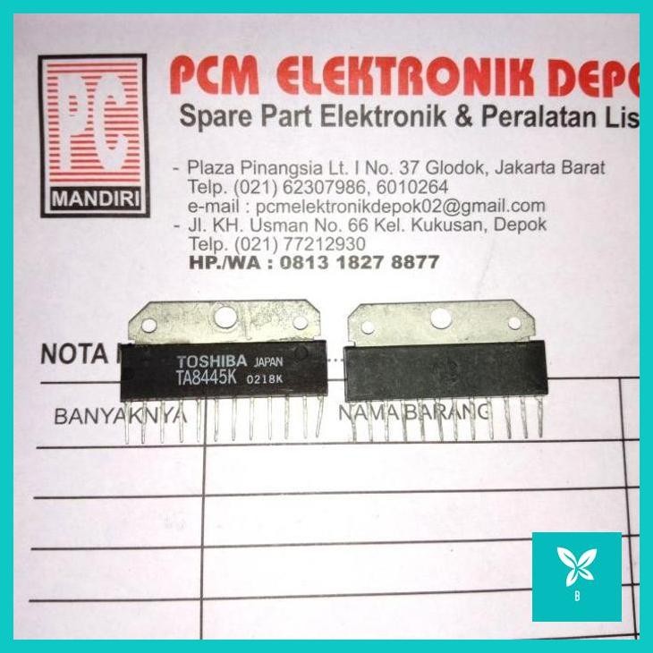 | PC | TA8445K TA 8445K TA8445 K TA 8445 K TOSHIBA ORIGINAL