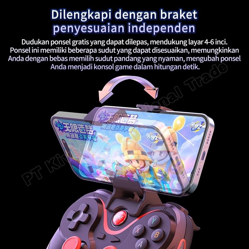 YLV Gamepad Bluetooth Controller Kompatibel dengan dekoder Android Gamepad Bluetooth Controller mura