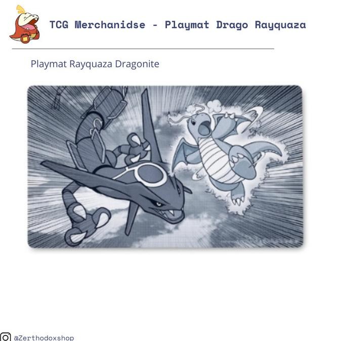 Pokemon TCG Merchandise - Playmat Rayquaza and Dragonite
