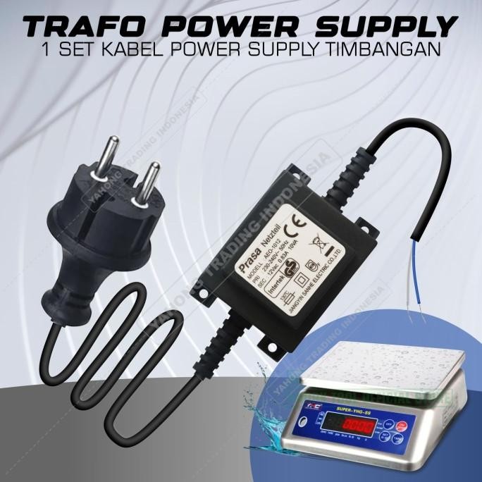 Miliki 1 Set Kabel Power Trafo Power Supply Timbangan Digital Super Ss