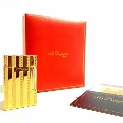 Estetix Store Free Box Korek Api St.Dupont Ligne 1 Yellow Gold Asli Ping Sound Korek Api Exclusive, 