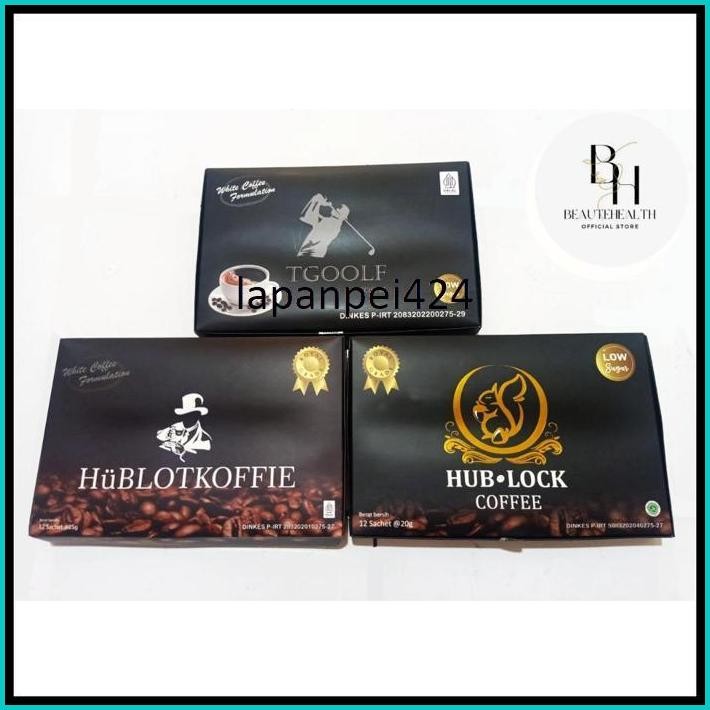 

3 IN 1 / NEW TGOOLF COFFEE, HUBLOCK COFFEE, HUBLOT KOFFIEE / KOPI KESEHATAN & STAMINA / 1 BOX BESAR ISI 12 SACHET / 1 BOX KECIL ISI 3 SACHET
