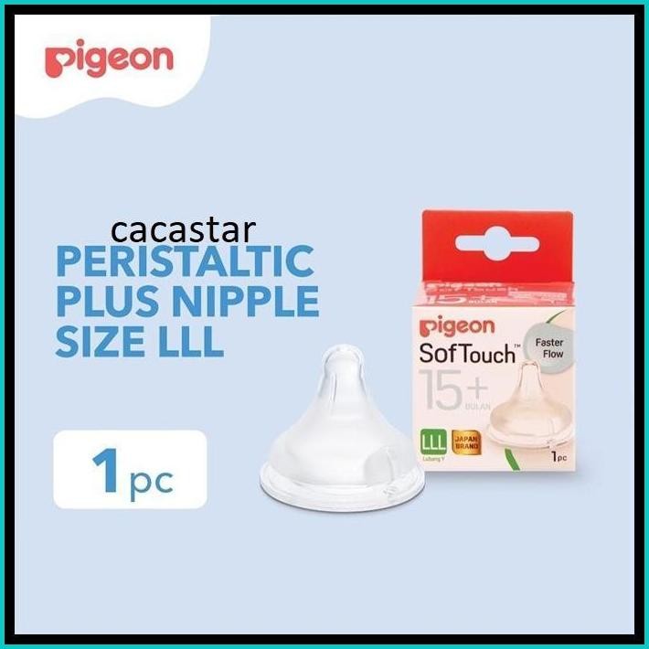 PIGEON PERISTALTIC PLUS NIPPLE WIDE NECK LLL 15+