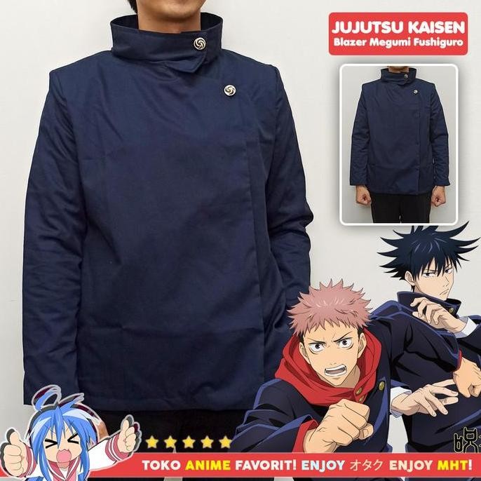 Blazer Megumi Fushiguro / Inumaki Toge - Jaket Jujutsu Kaisen Cosplay Jaket Anime