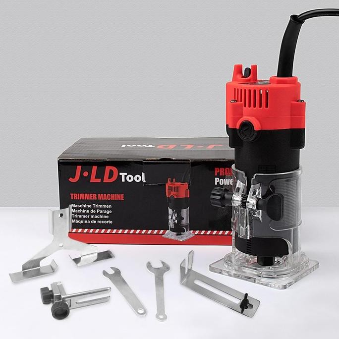 J.Ld Mesin Profil Kayu J3703 Mesin Router Profil Kayu 6Mm Mesin Propilan Kayu Lengkap 300W Mesin Lot