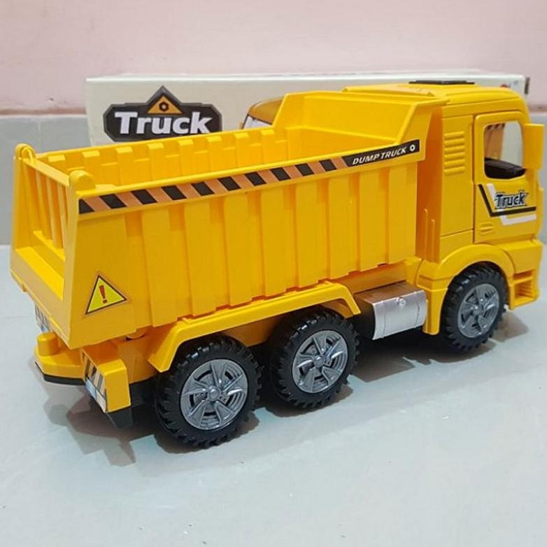 Mainan Truk Dump Pasir Besar Murah Jalan Bump Go - Mobil Mobilan Dump Truck Baterai Lampu dan Suara 