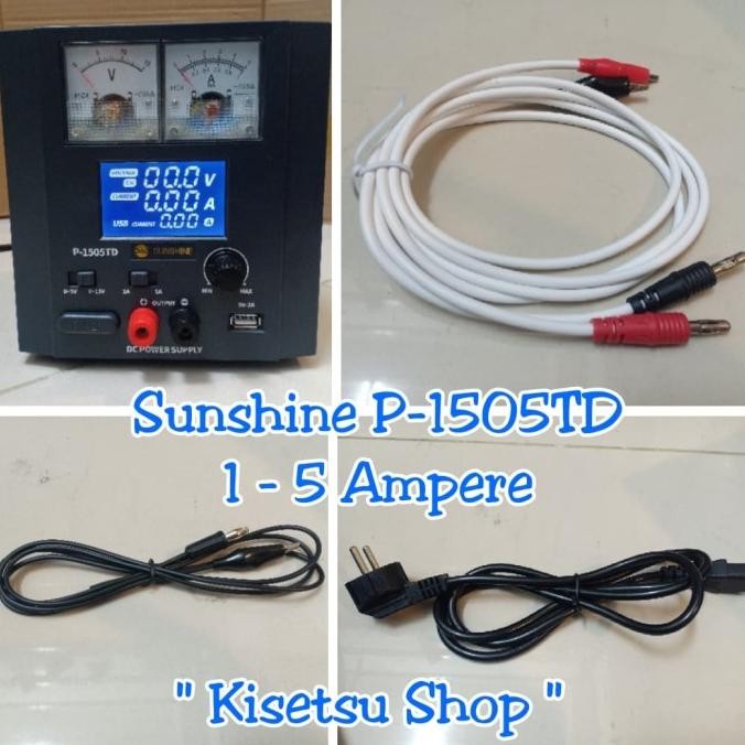 Spesial Power Supply Sunshine Hp Ponsel P-1505Td Digital Analog 1 - 5 Ampere