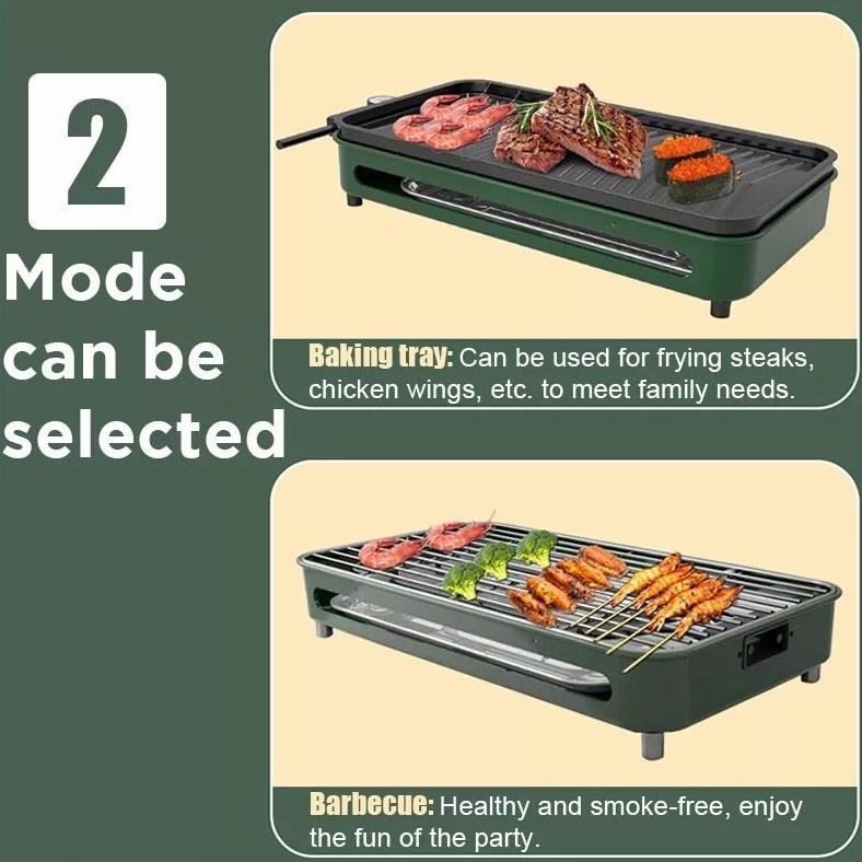 BIKIN SATE / ALAT PANGGANG LISTRIK / NAOMI GRILL 2 IN 1 / APRIL GRILL PAN / PANGGANGAN BBQ Anti Leng