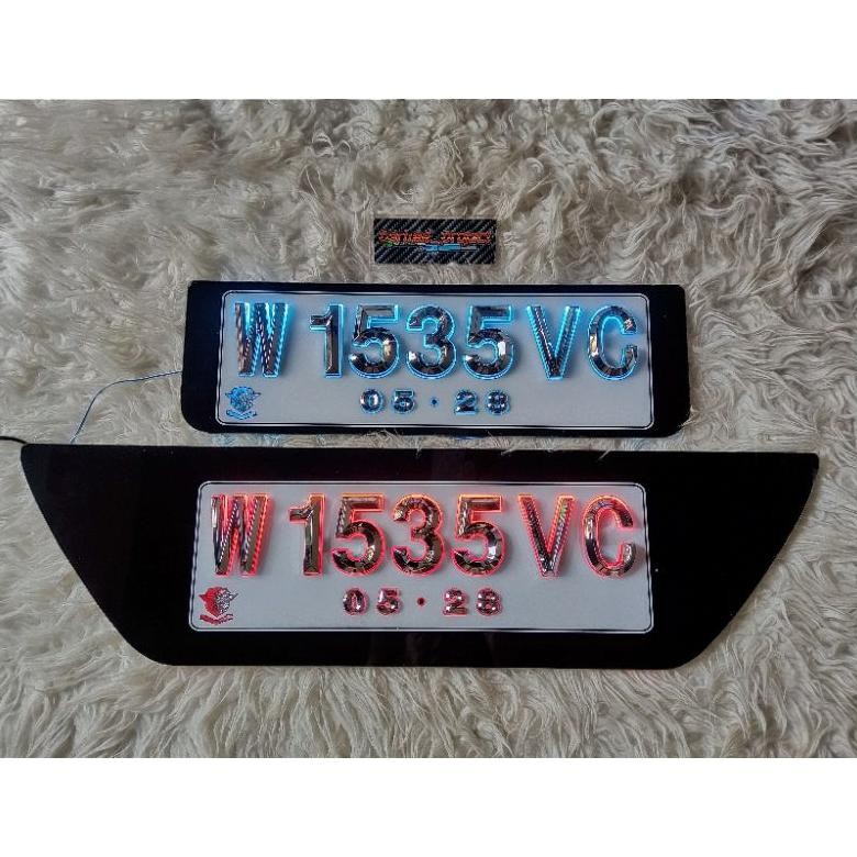 Plat Nomor Mobil Timbul Lancip Full Body Keren