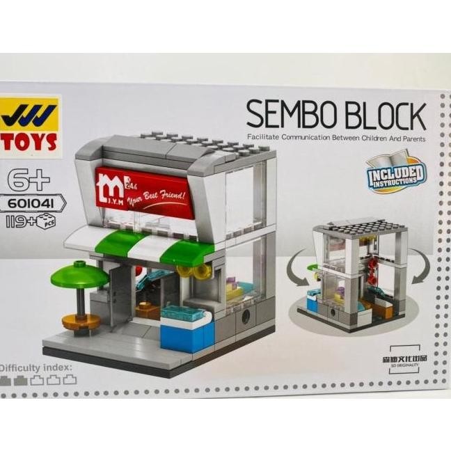 Sembo Block Lego City Indomaret Orenga JYM Family MINI MART BRICK