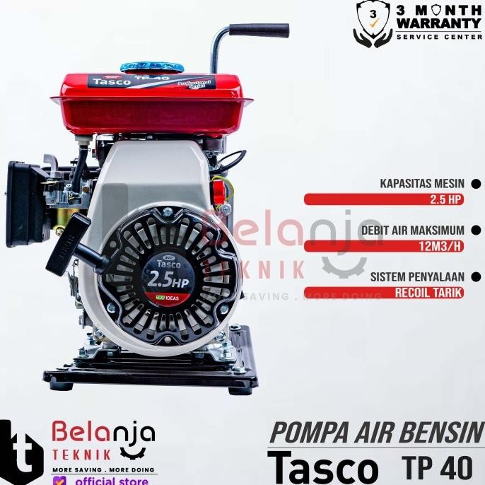 Murah Tasco Pompa Air Bensin Tp 40 Alkon 1.5 Inch Plus Converter 1 Inch 4Tak