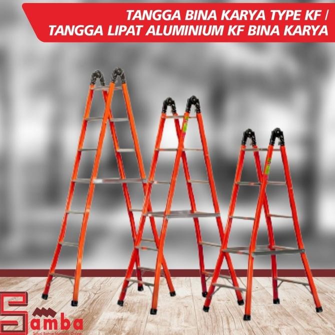 Grosir Tangga Bina Karya Type Kf |Tangga Lipat Aluminium Kf Bina Karya