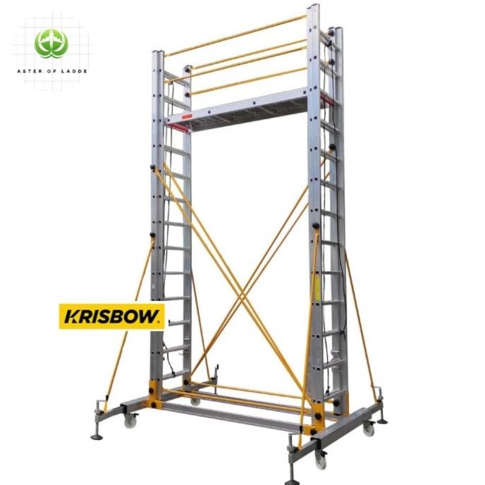 Promo Tangga Scafolding Alumunium Krisbow 6.85 M Kokoh Stabil