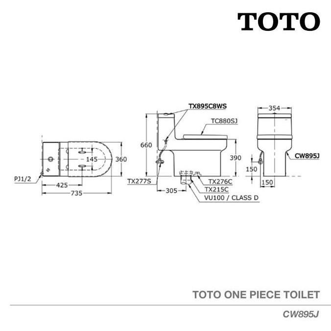 Murah Toto Closet Cw895J + Tcf34320Gaa | Closet Duduk - Kloset