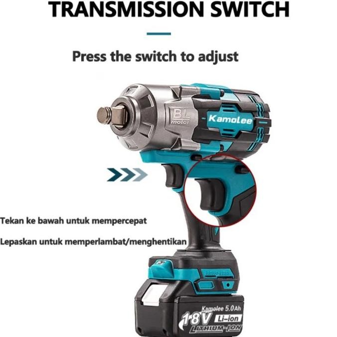 Grosir Impact Wrench Kamolee Brushless 3/4" 3100N.M( Cocok Untuk Tower Crane
