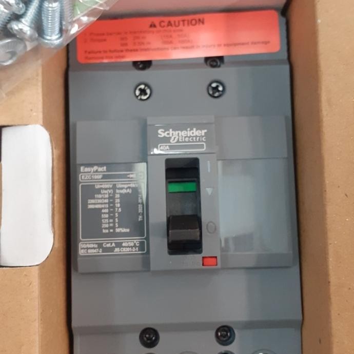 MCCB EZC 3P 100F 100a Schneider 15a/20a/25a/30a/40a/50a Murah
