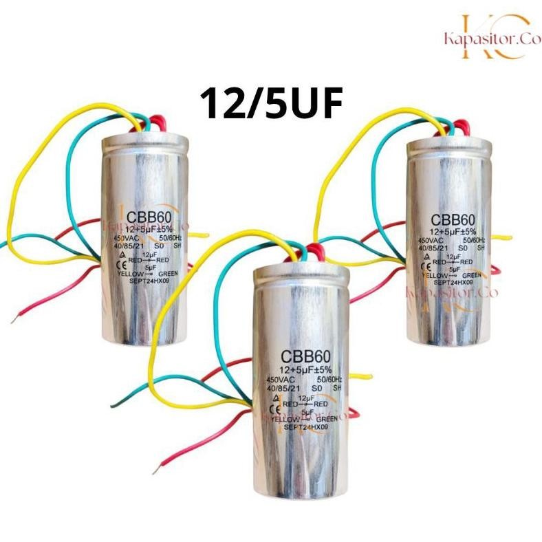 kapasitor mesin cuci mitsubishi 2 tabung CBB60 12/6uf stainles 7kg 8kg 9kg 10kg 11kg 12kg 13kg 14kg 