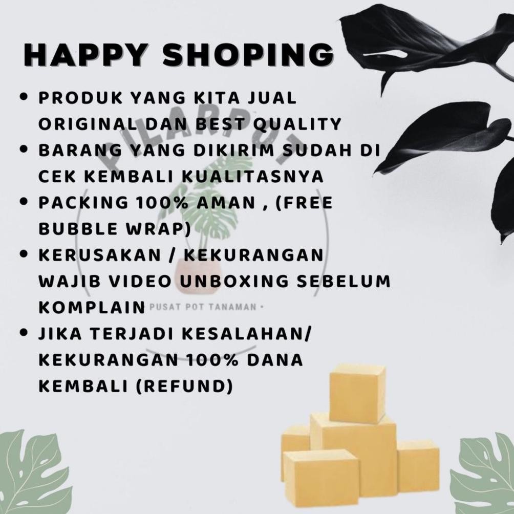 pot bunga tanaman plastik putih 50cm - JUMBO PUTIH
