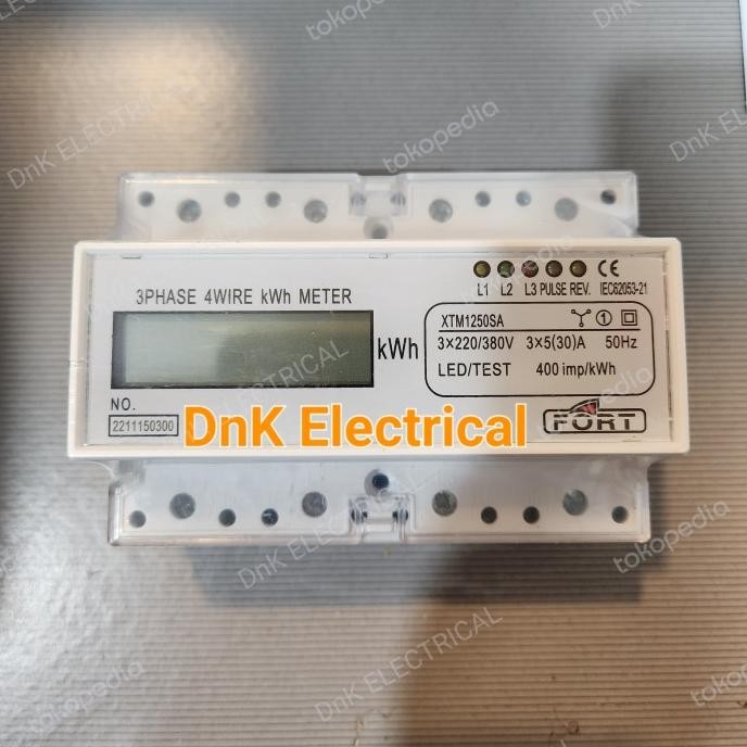 Kwh Meter 3 Phase Merk Fort Xtm1250Sa Digital Direct - Asli
