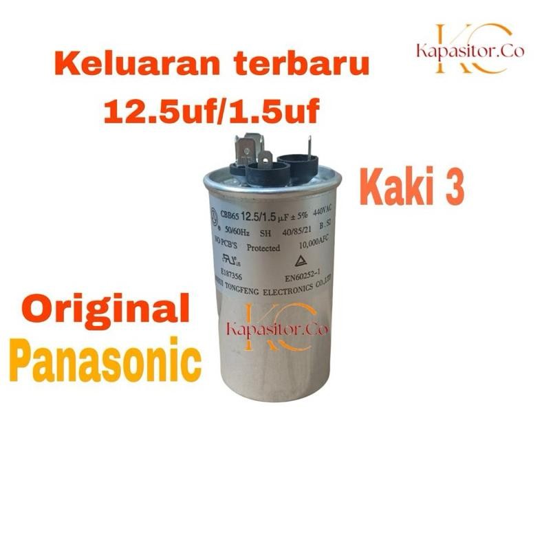 Kapasitor AC Panasonic Original 1/2 PK 12.5/1.5 UF Kapasitor AC Original Panasonic 1/2 PK Original K