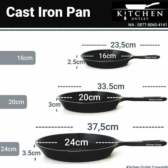 CAST IRON FRY PAN MINI ROUND CAST IRON SKILLET EGG PAN 20CM