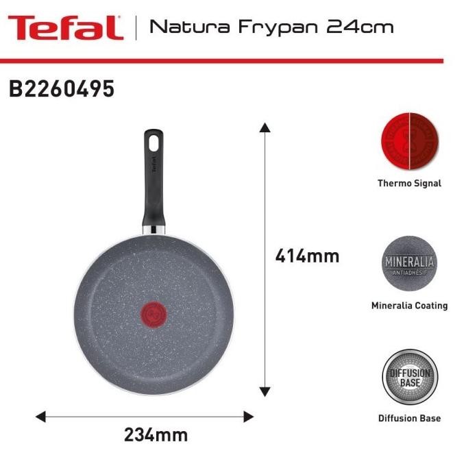 WAJAN FRY PAN MARBEL TEFAL NATURA 24 CM