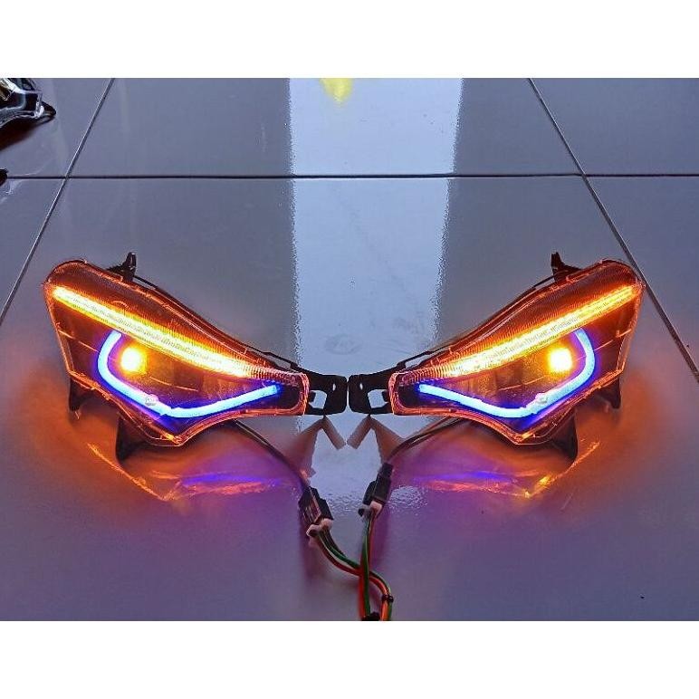 Sen depan Sein depan lampu Sein Honda Supra x 125 Batman Model Custom Alis Running Plus Sein