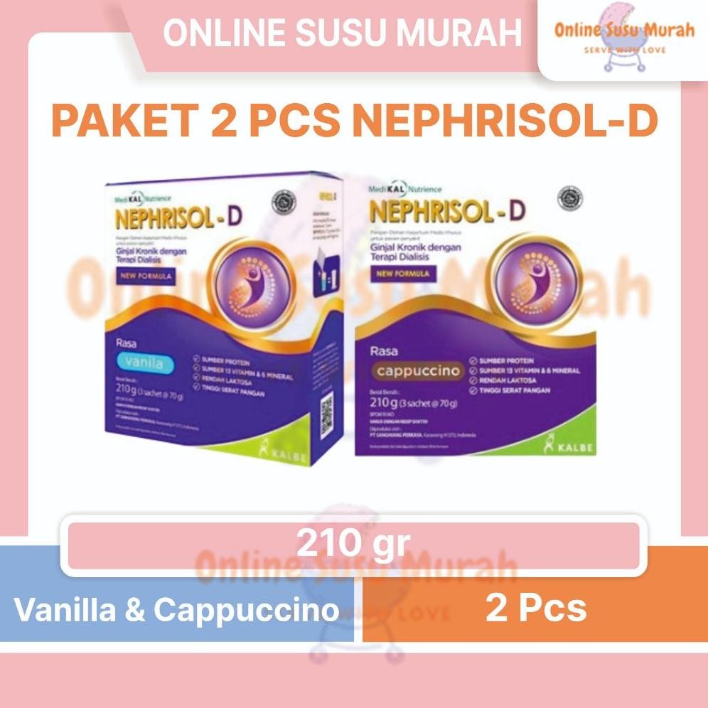 

Spesial/ Nephrisol - D Vanila Capucinno Paket 2 Kotak 210 Gr Nephrisol-D 210Gr Sskd {Terbaru/Terlaris/Tergcor/Kekinian}