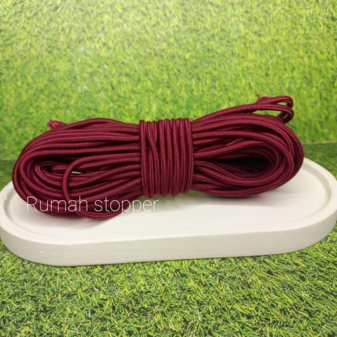 

ready !!! Tali elastis / tali string Maroon 3mm (10meter)