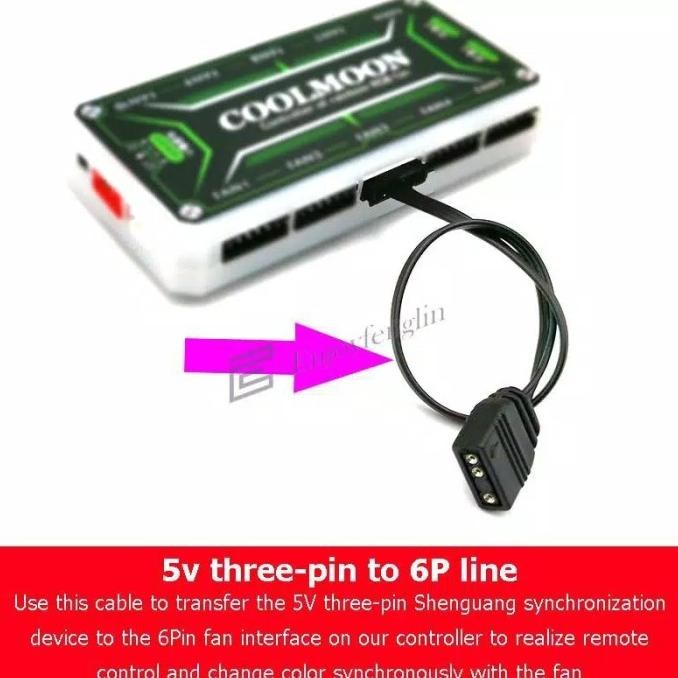 kabel splitter 6pin 4pin controller remote to 3pin ARGB universal murah