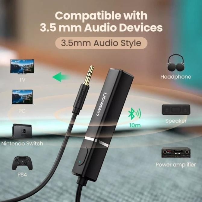 Promo Ugreen Bluetooth 5.0 Transmitter Aptx Ugreen Wireless Transmitter 5.0