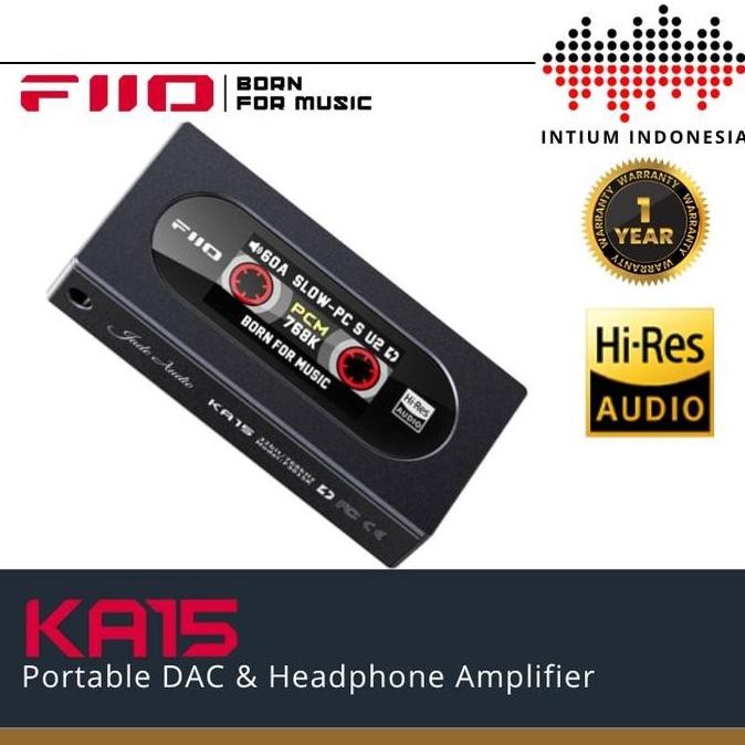 Promo Fiio Jade Audio Ka15 / Ka-15 / Ka 15 Portable Dac / Amp Dual Dacs + Dual Op-Amps Chip Supports