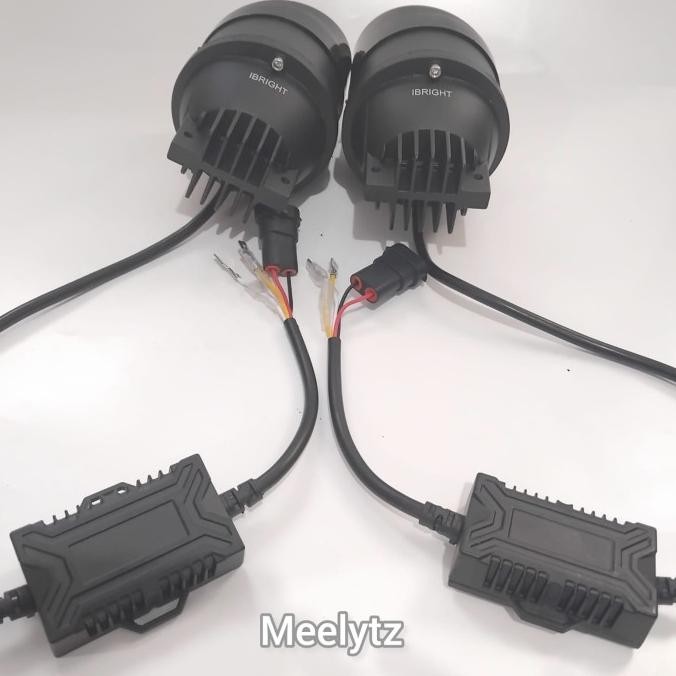 IBRIGHT - Sepasang Foglamp 3inc  IBRIGHT Upgrade Honda dan Toyota Blue Lens C990 Bonus Breket Foglam