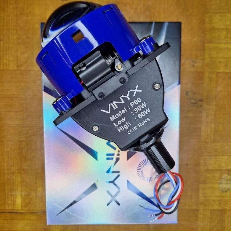 PROJIE PROJI PROJECTOR BILED VINYX P50 P60 LASER 3 INCH PURPLE LENS 60W KEMBARAN E10 E11