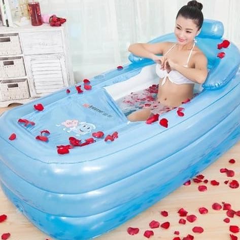 Murah Bathtub Angin Pompa Listrik Dewasa Inflatable Bath Tub