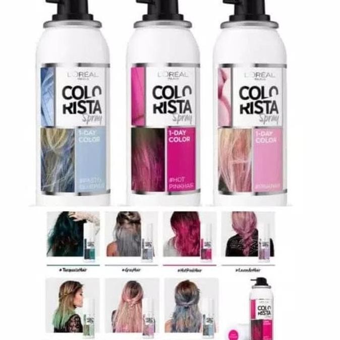 Loreal Colorista Spray (Pewarna Rambut Temporer) Blue / Pink / Hot Pin