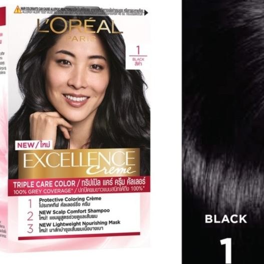 Pewarna Rambut Loreal Paris Excellence 1 Black