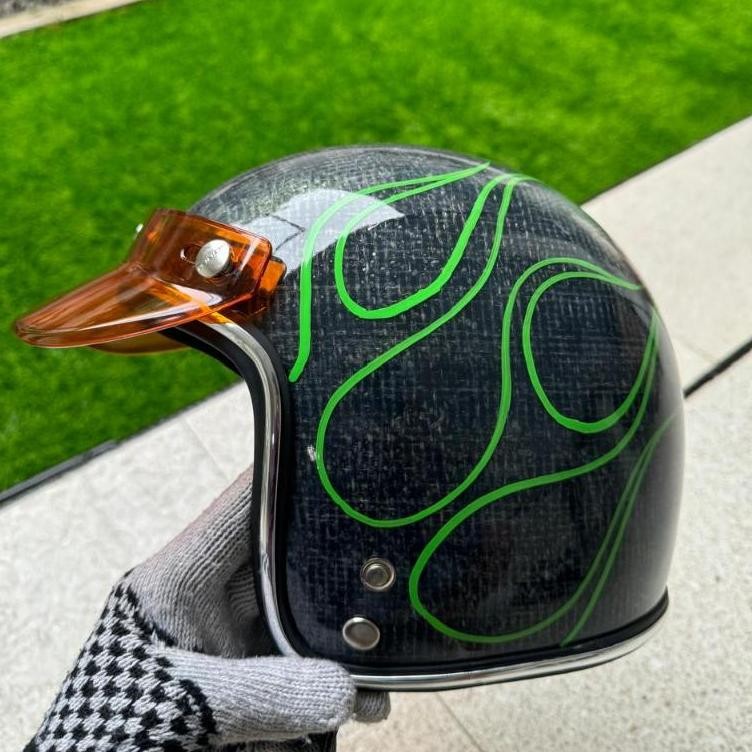 Helm Slim Head Retro TX 500 Raw