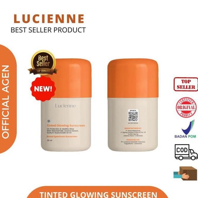 LUCIENNE TINTED GLOWING SUNSCREEN BPOM SPF 50pa ++++ | LUCIENNE SUNSCREEN ORIGINAL Facial Mencerahka