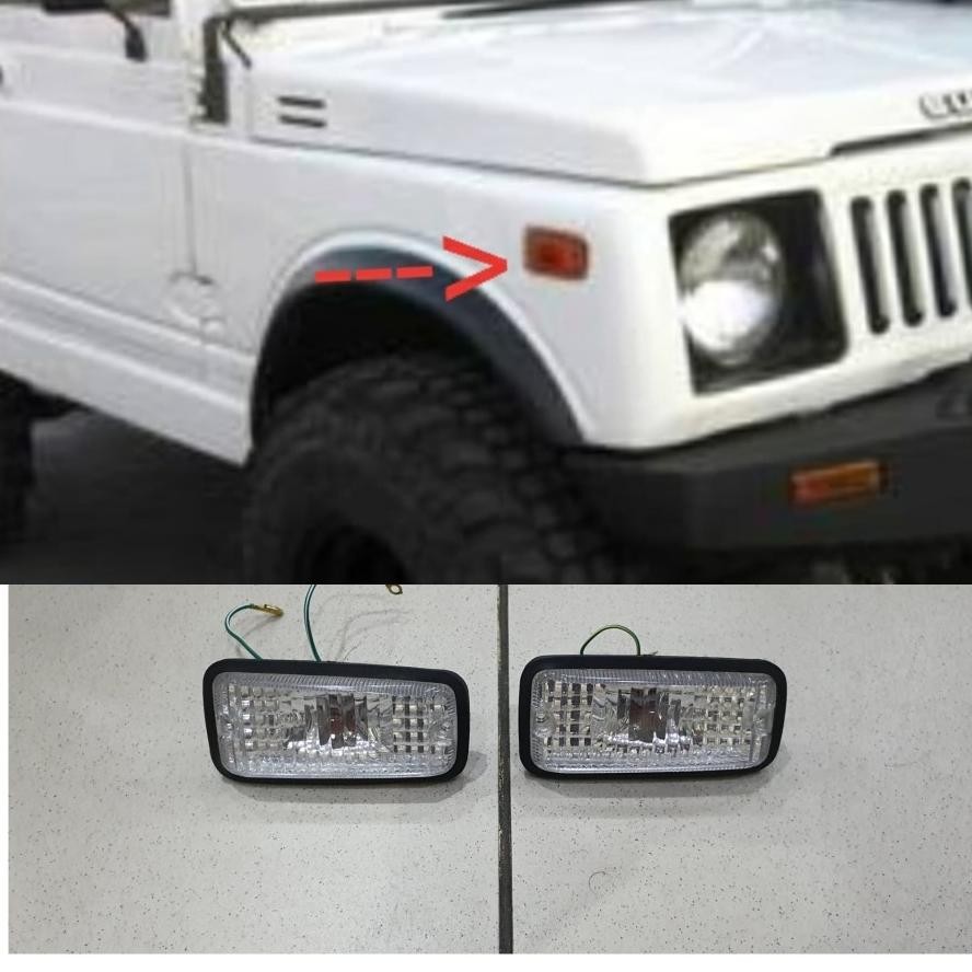 Lampu Sein Sen Riting Cahaya Nyala Depan Samping Fender Bumper Mobil Car Light Lamp Led Front Bemper