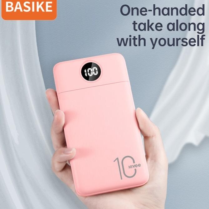 powerbank 10000mah BASIKE Keluaran USB ganda Indikator baterai LED