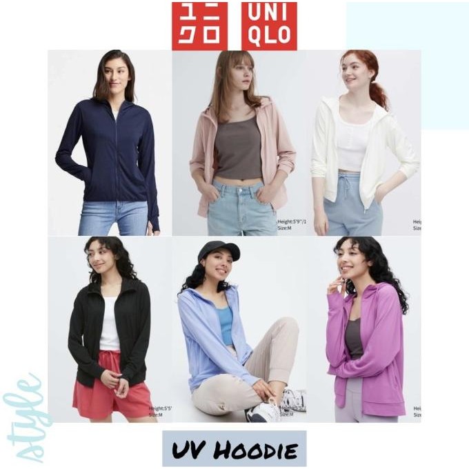 AIRism UV Zip Long Sleeve Hoodie by Uniqlo - Jaket Wanita