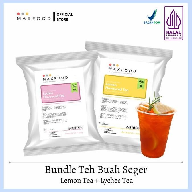 

Spesial Promo/ Maxfood - Bundle Bubuk Teh Minuman Rasa Buah Lemon Tea + Leci Tea 1 Kg [Terlaris/Terbaru/Recommended]