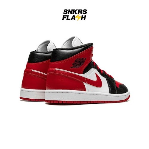 AIR JORDAN  1 Mid Alternate Bred Toe Sepatu Sneakers Wanita - BQ6472079 - Size 36