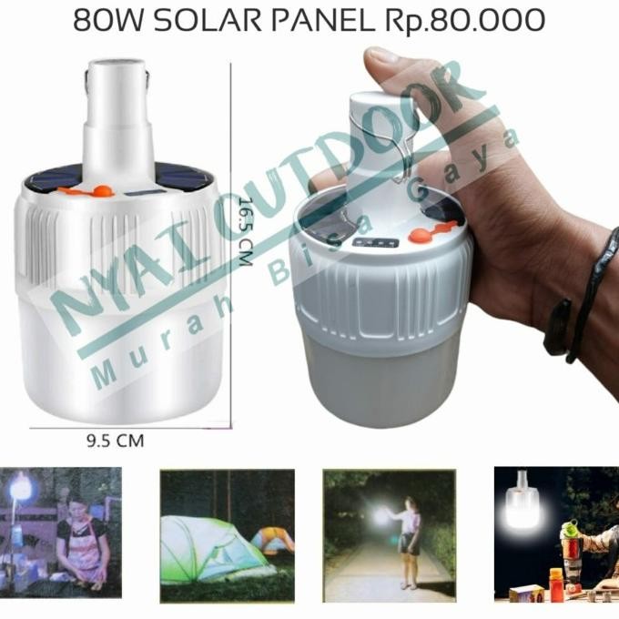 lampu bohlam gantung emergency camping tenda outdoor charger usb