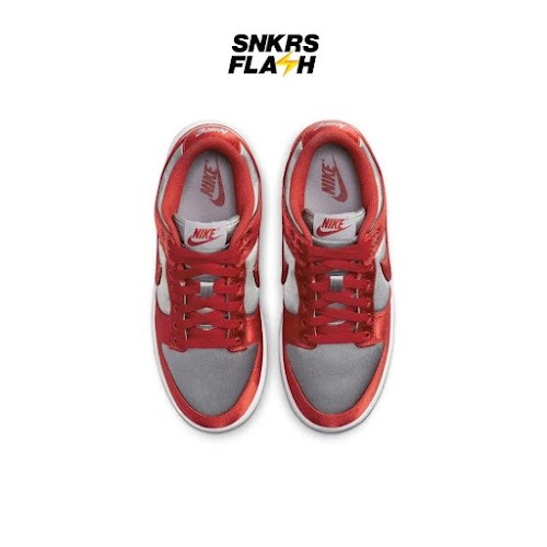 NIKE Dunk Low Unlv Satin Red Grey Sepatu Sneakers Wanita - DX5931001 - Size 38