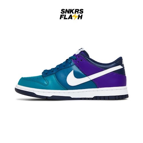 NIKE Kids Dunk Low Bright Spruce Marina Green Purple (Gs) Sepatu Sneakers Anak - DH9765300 - Size 37.5