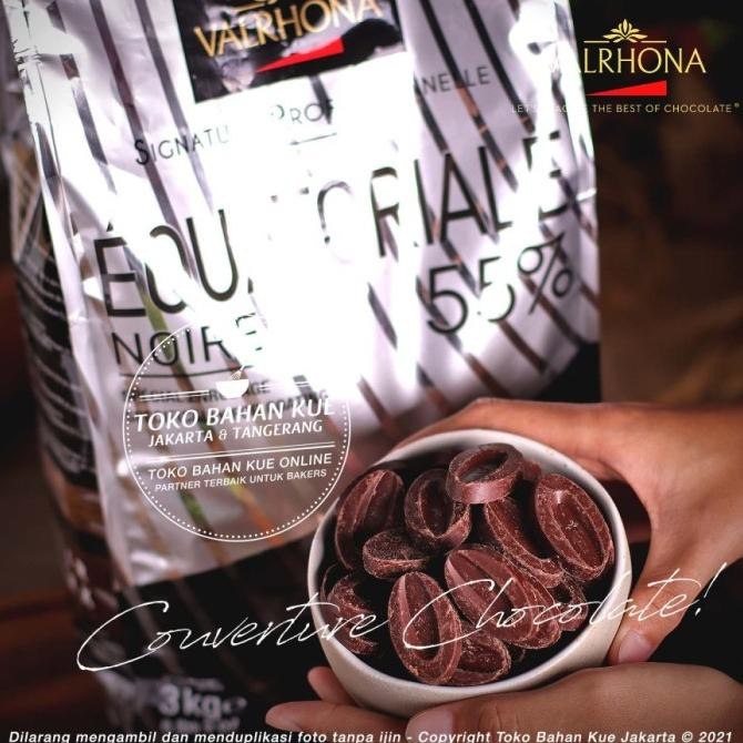

Sale Valrhona Equatoriale 55% Dark Chocolate 500Gr Couverture Coklat Coin