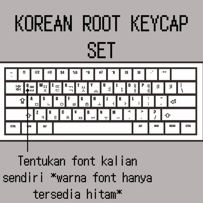 Keykraft Keycaps Korean ( Hangul ) Keycap Set (60%) Asli