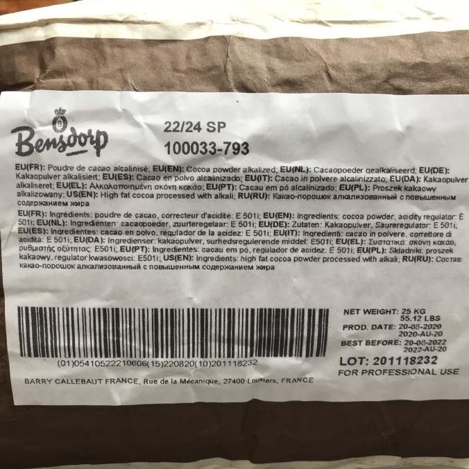 

Sale Bensdorp France Cacao Powder / Kakao Bubuk 22-24 Sp 1 Kg